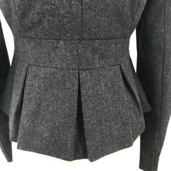 BKE Blazer Jacket Womens Medium Black Wool Blend Tuxedo Embellished Ladies - Picture 8 of 11